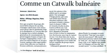 libre belgique "Comme un Catwalk balnéaire"